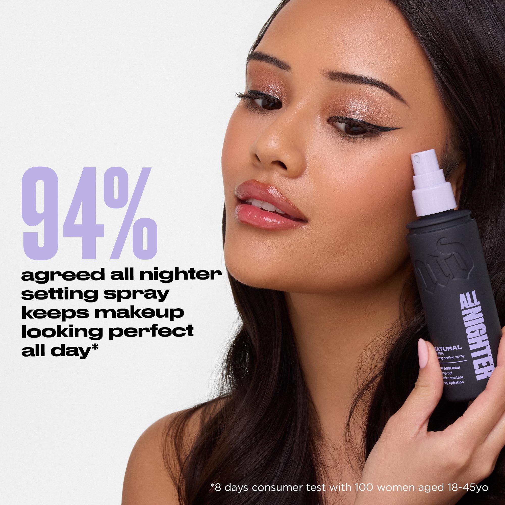 Urban Decay All Nighter Waterproof Makeup Travel Setting Spray - Natural Finish, Up to 24HR Wear, Ultra-Fine Facial Mist, Hydrating Foundation Face Primer, Smudge-Proof, Transfer-Resistant - 1 fl oz
