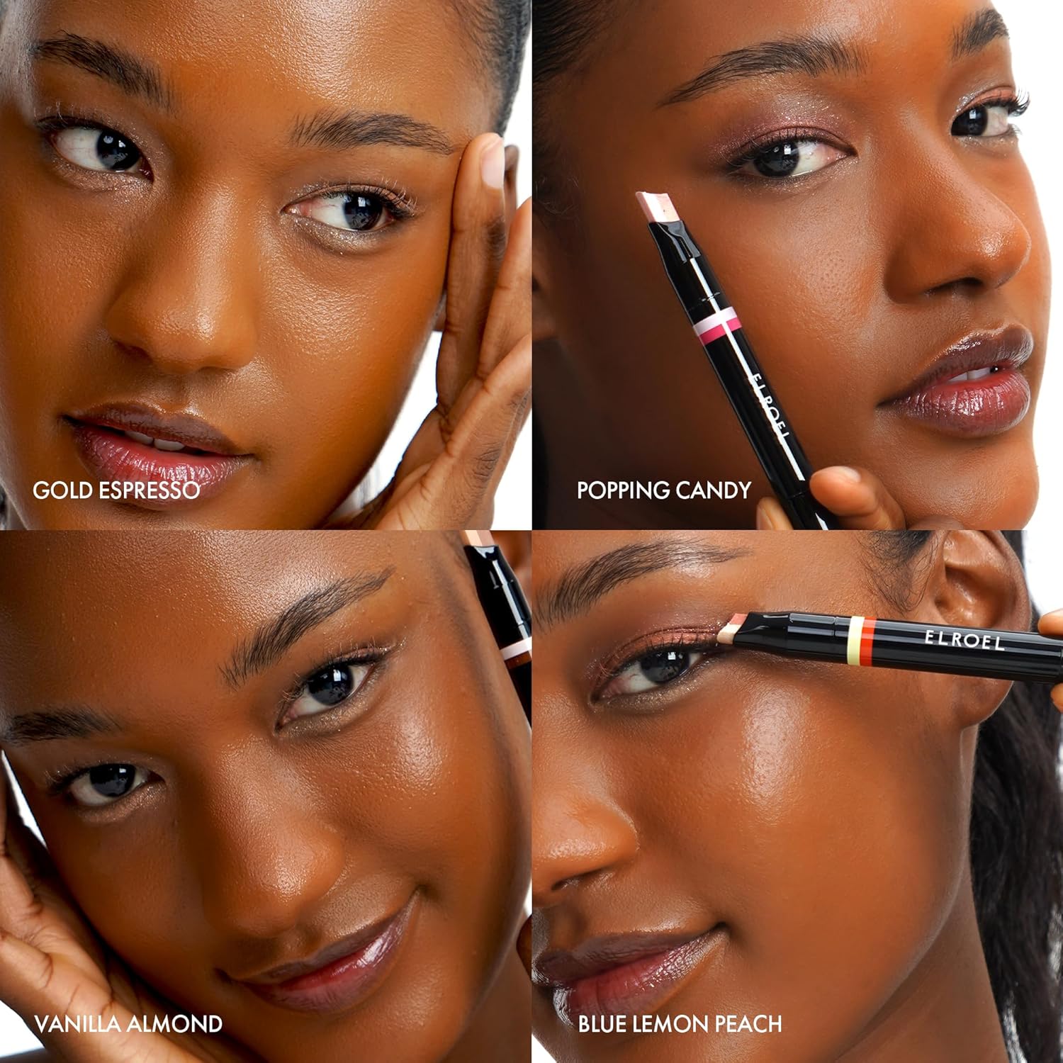 Blanc Double Shadow Stick - 48HR Long Lasting Dual-Tone Eye Shadow Pencil - Combines Glitter w/Soft Matte or Shimmer - Waterproof & Smudge-Proof Eyeshadow Makeup 0.05 oz (#08 Popping-Candy)