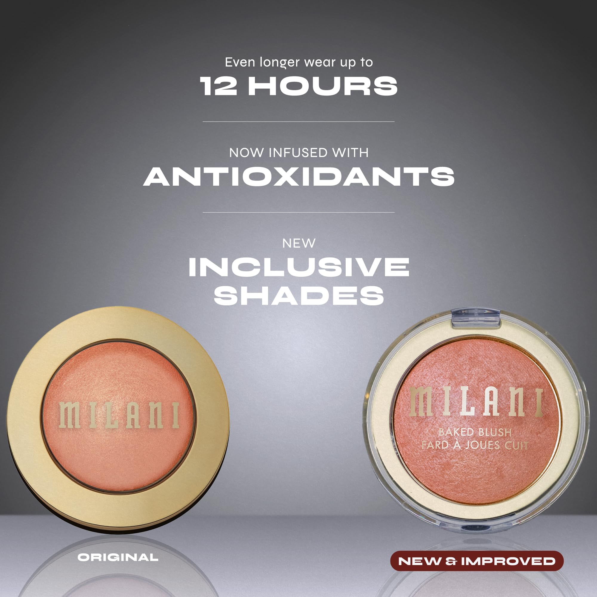 Milani Baked Blush, Updated Powder Blush for Cheeks, Cruelty Free Makeup - Shape, Contour & Highlight Face for a Shimmery or Matte Finish - Dolce Pink