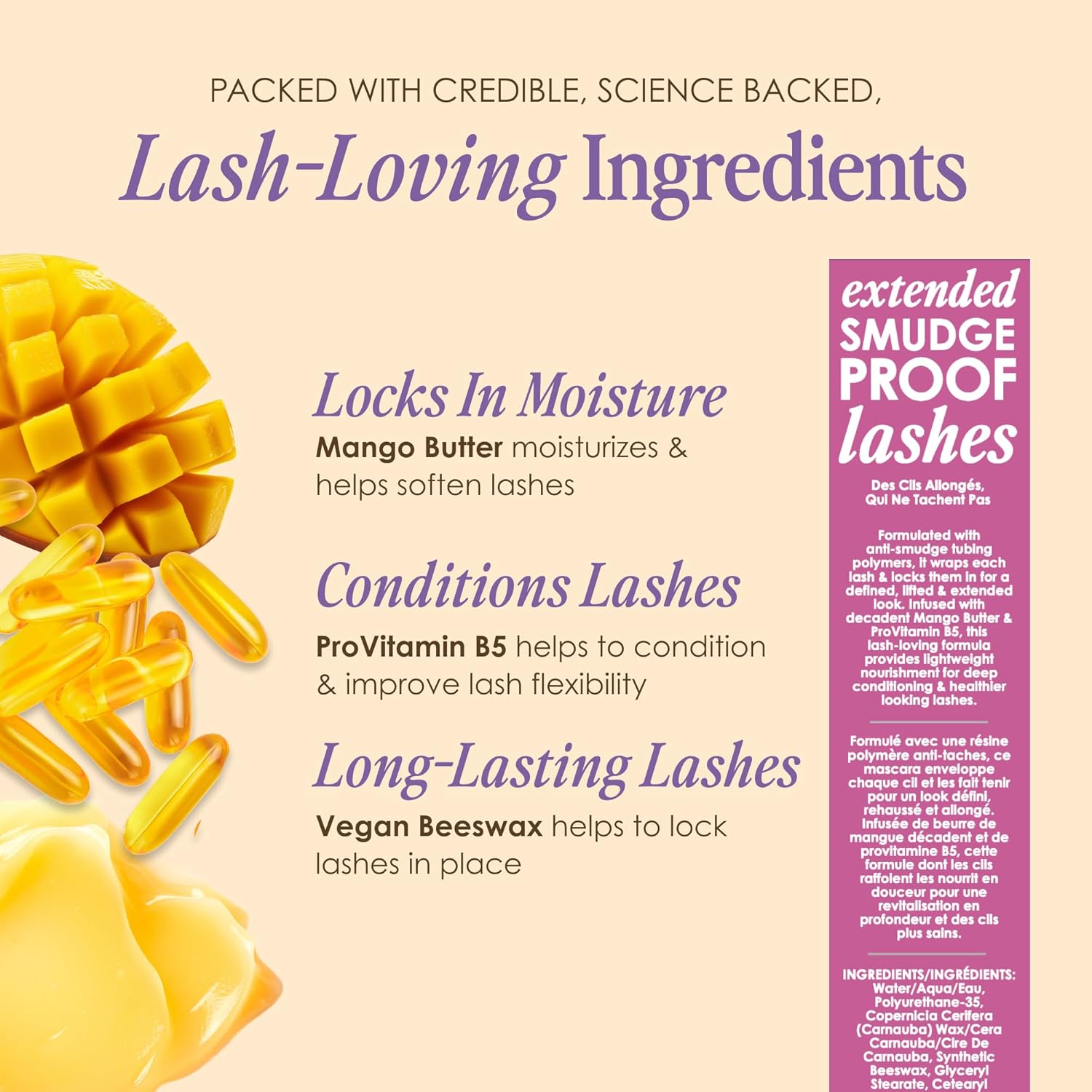 Grande Cosmetics GrandeWRAP Tubing Mascara - for Buildable Volume & Length, Lifts, Curls & Separates Lashes, Anti-Smudge, Lightweight, Clump & Flake-Free, All Day Wear, ProVitamin B5 Infused - Black