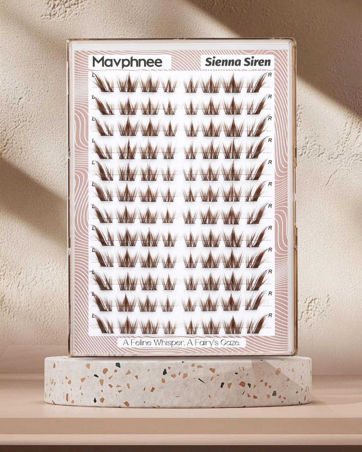 Cat Eye Lash Clusters Brown Eyelash Clusters Fox Eye Individual Lashes Extensions Spiky Cluster Eyelash Extensions Fairy Cluster Lashes Fluffy Anime DIY Lash Pack Pestañas Postizas (CC Curl, 96Pcs)