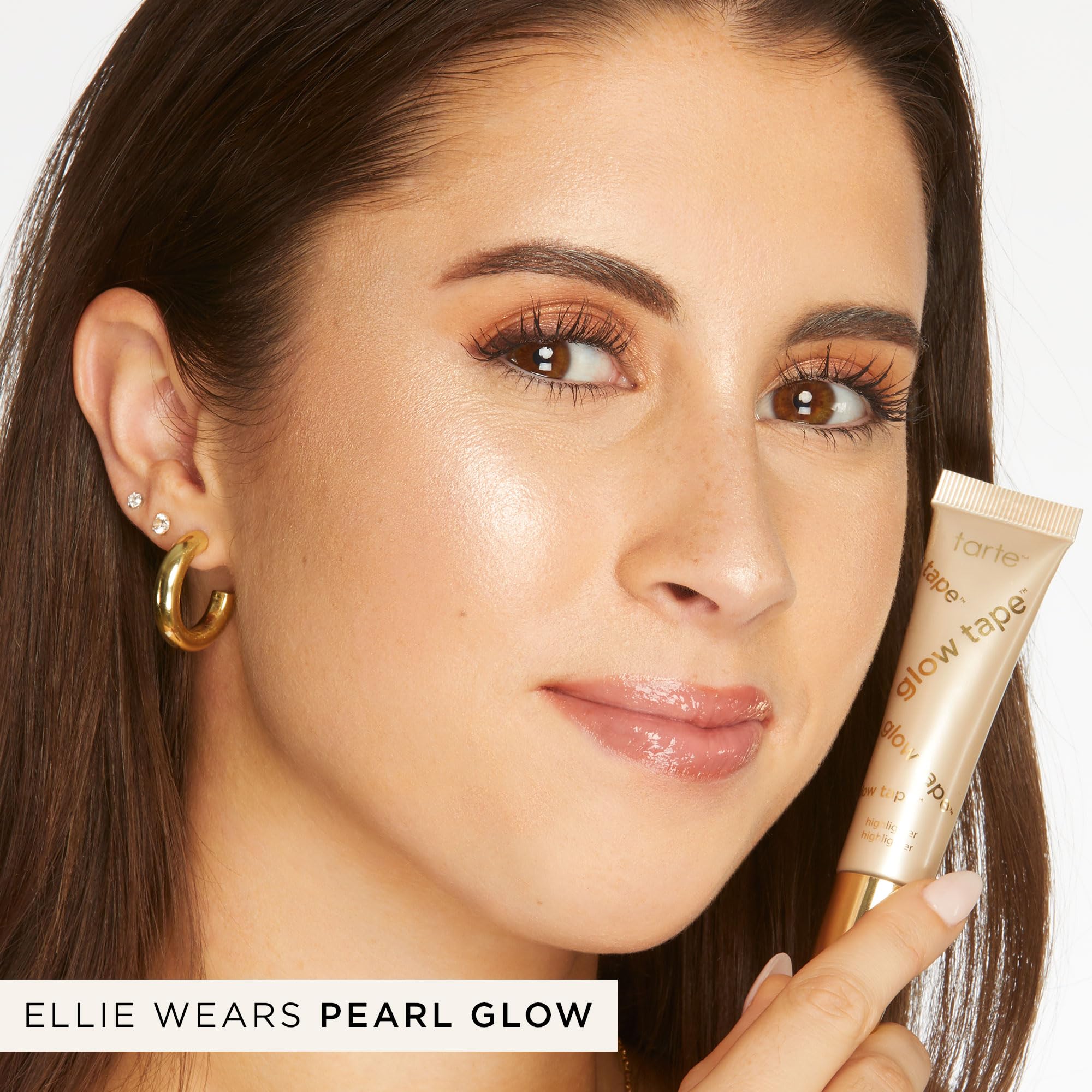 tarte glow tape highlighter – Illuminating Makeup with Lightweight Buildable Mineral Pigments & Shea Butter, Vegan & Cruelty-Free, full size, pearl glow
