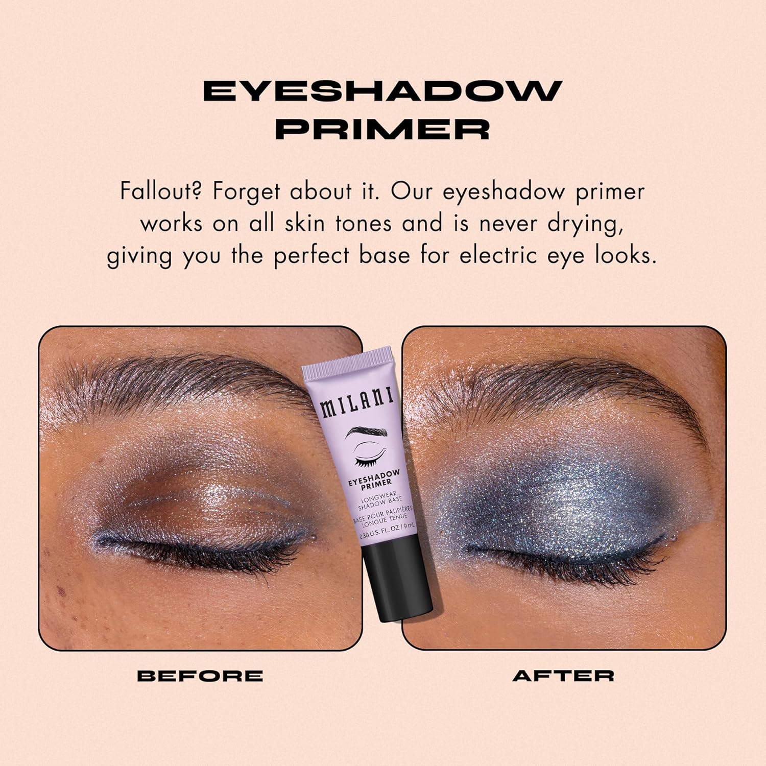 Milani Eyeshadow Primer - 2 Pack | Primer Face Makeup Eye Shadow Primer Base | Makeup Primer for Face | Vegan, Cruelty-Free, Made for Long-Lasting Wear | Use with Eye Shadow Palettes