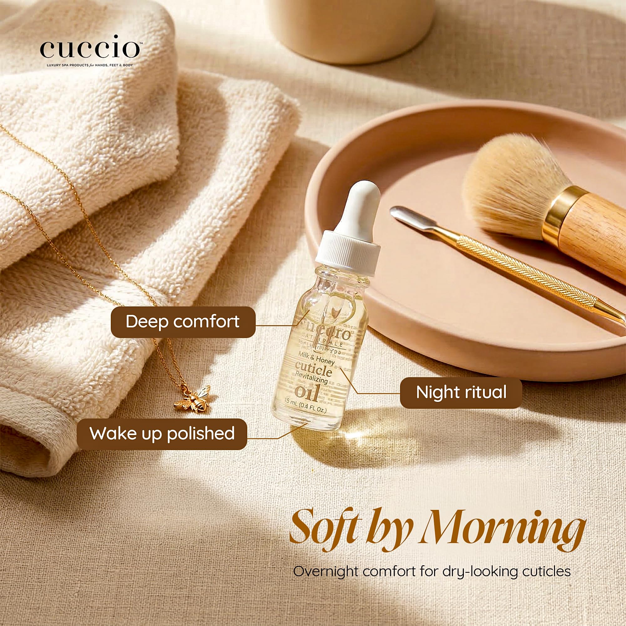 Cuccio Naturale Revitalizing Cuticle Oil - Hydrating Oil For Repaired Cuticles Overnight - Remedy For Damaged Skin And Thin Nails - Paraben/Cruelty-Free Formula - Milk And Honey - 0.5 Oz