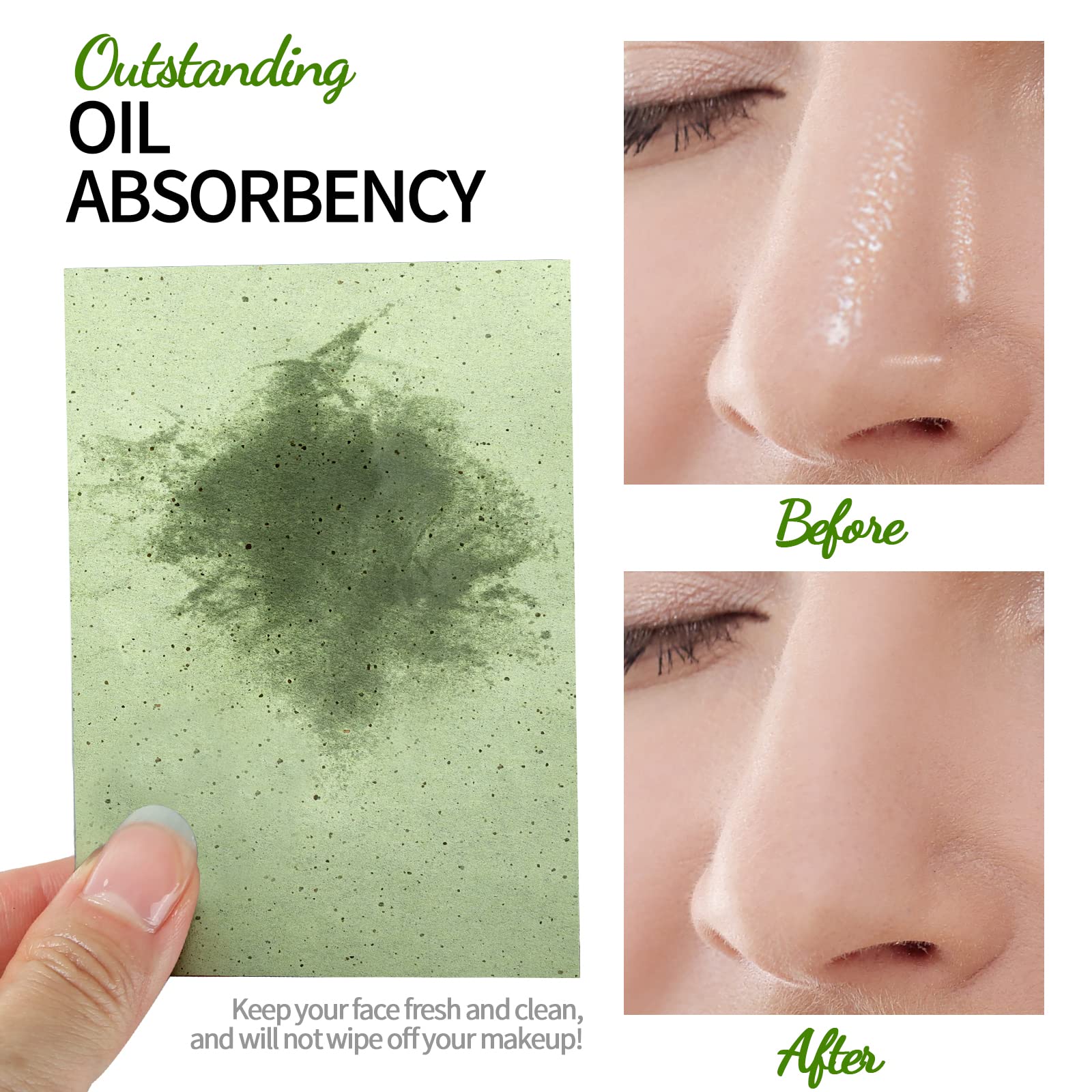 FANDAMEI Oil Blotting Sheets For Face, 600 PCS Oil Blotting Papers, Blotting Paper for Oily Skin, Oil Control Film, Oil Absorbing Sheets For Face, Oil Absorbing Tissues