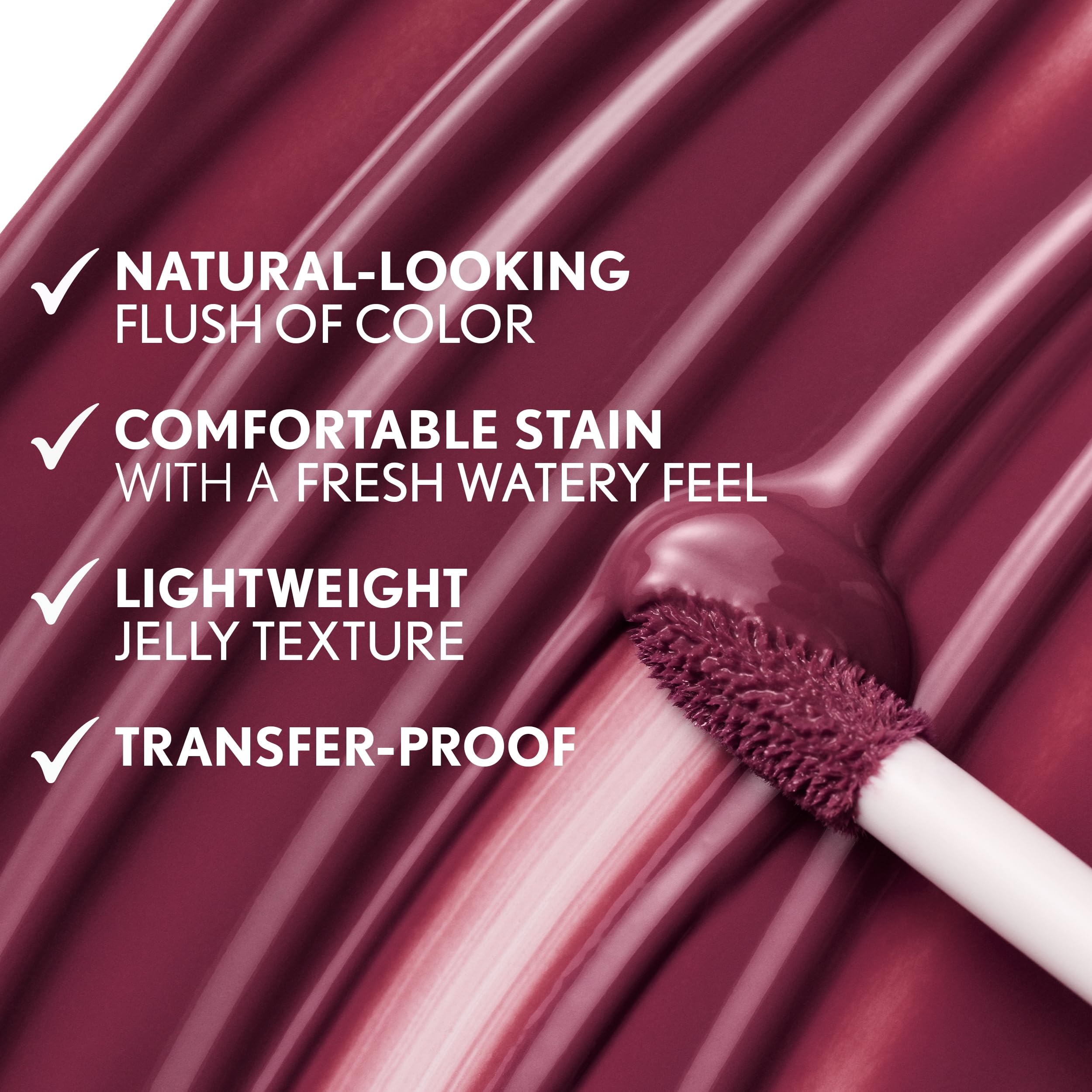 COVERGIRL Clean Fresh Jelly Water Tint, Lip & Cheek Tint, Transfer-Proof, Hydrating - 50 Mulberry Melts (Mahogany)