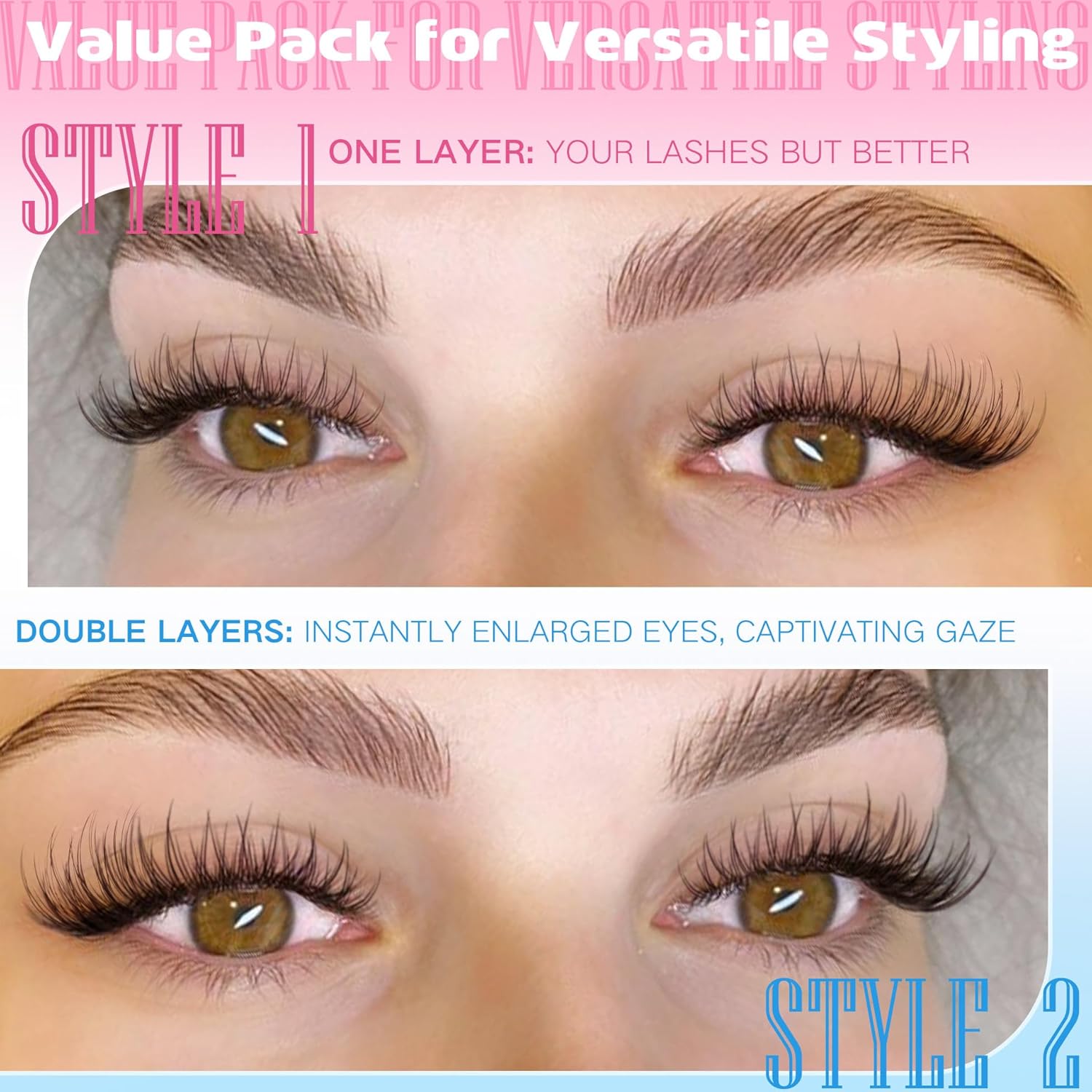 Self Adhesive Eyelashes Natural Self Adhesive Lash Clusters 9-12MM Wispy Eyelash Clusters No Glue Needed Cluster Eyelash Extensions Waterproof Pre glued Individual Lashes Extension by TNFVLONEINS