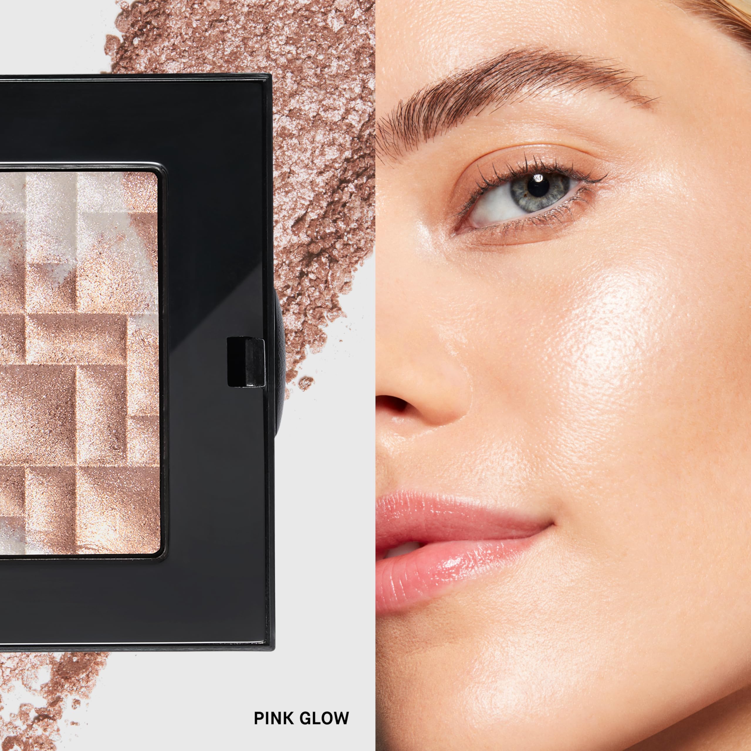 Bobbi Brown Highlighting Powder | Pearl-Infused Highlighter Makeup For Luminous Cheeks & Eyes | Gel-Powder Hybrid, 0.28 Ounce, Pink Glow #1