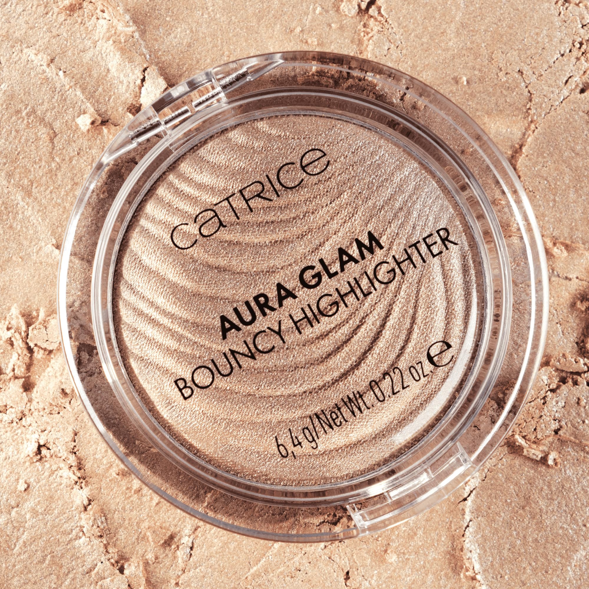 Catrice Aura Glam Bouncy Highlighter | Cream-to-Powder Glow with 3D Shimmer | Buildable, Luminous Finish | Multi-Use Highlighter for Face, Eyes & Lips (010 Moonlit Sand)