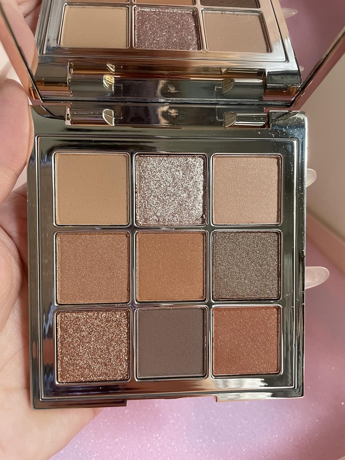 9 Colors Eyeshadow Palette, Matte & Shimmer & Glitter Eye Shadow, Highly Pigmented Silky Smooth Powder Waterproof Long Lasting Makeup Palettes. (Color 1)