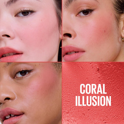 Maybelline Cloudtopia Blush for Cheeks and Lip Mousse, Ultra-Vivid, Pigmented Formula for Up to 14HR of Blush and Lip Makeup Color, Coral Illusion, 1 Count