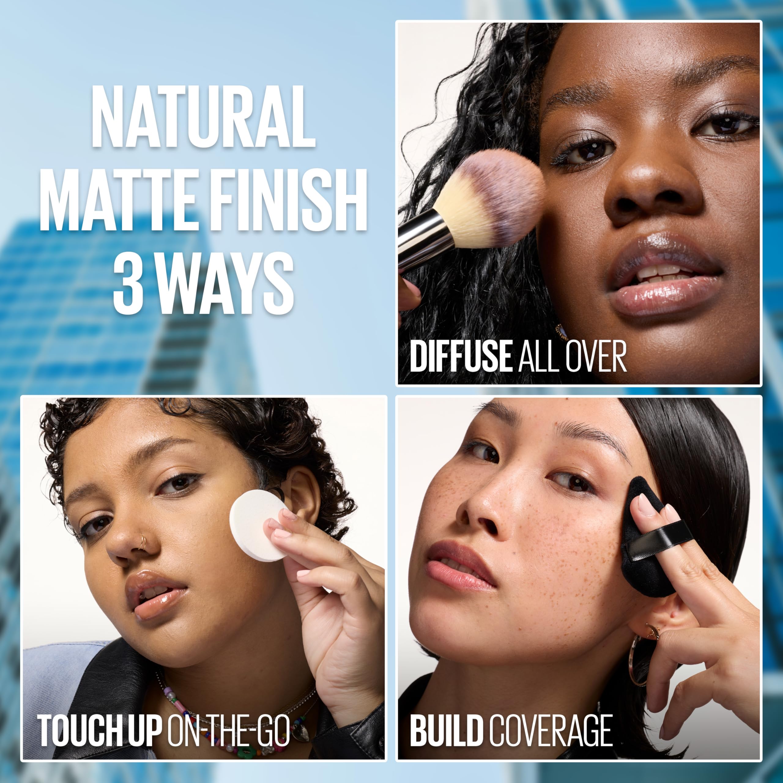 Maybelline Fit Me Matte + Poreless Pressed Face Powder Makeup & Setting Powder, Creamy Beige, 1 Count