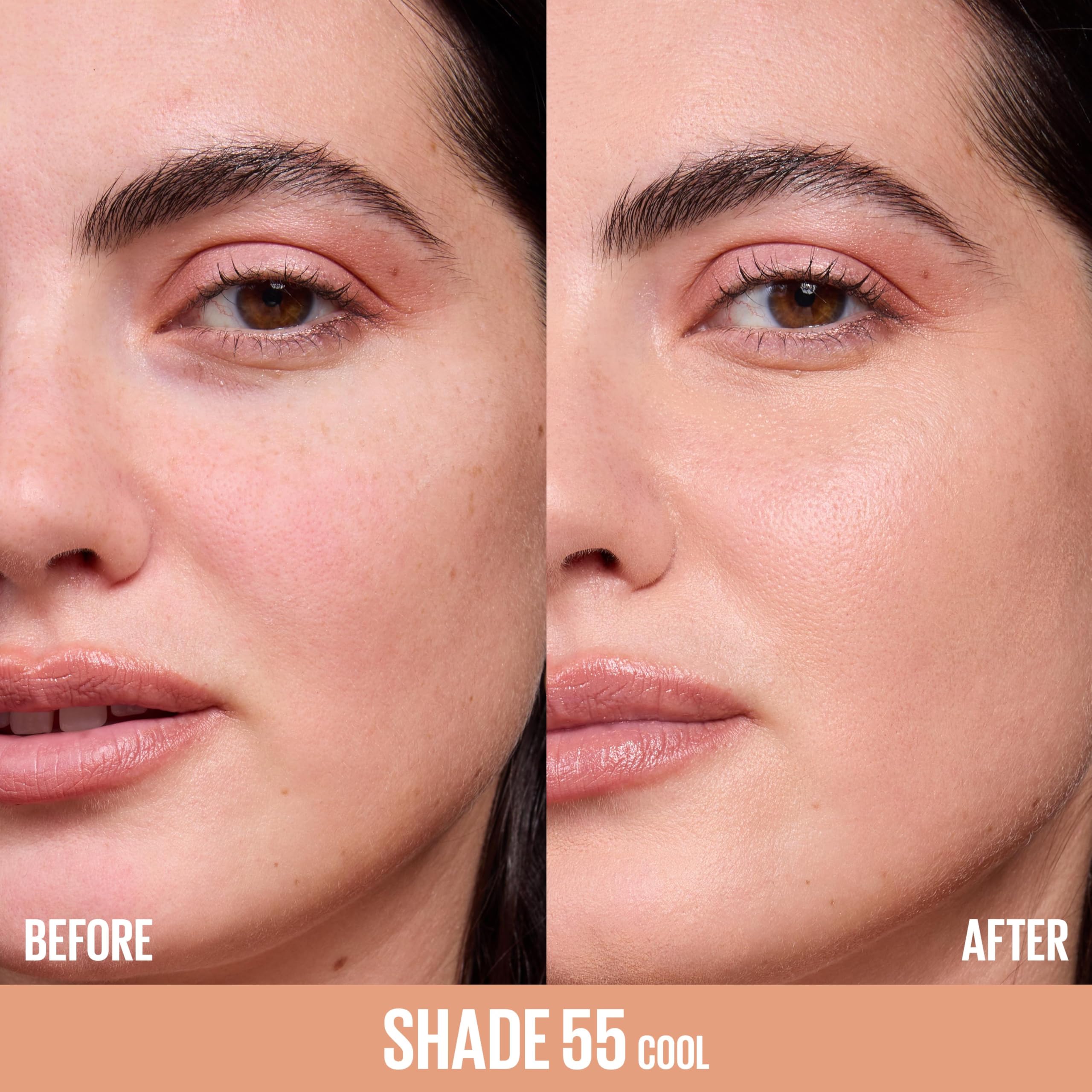 Maybelline Lifter Serum Concealer, Radiant Concealer with Full Coverage, Includes 2% Peptides + Caffeine to Hydrates & Brightens Under Eyes, 55, 1 Count