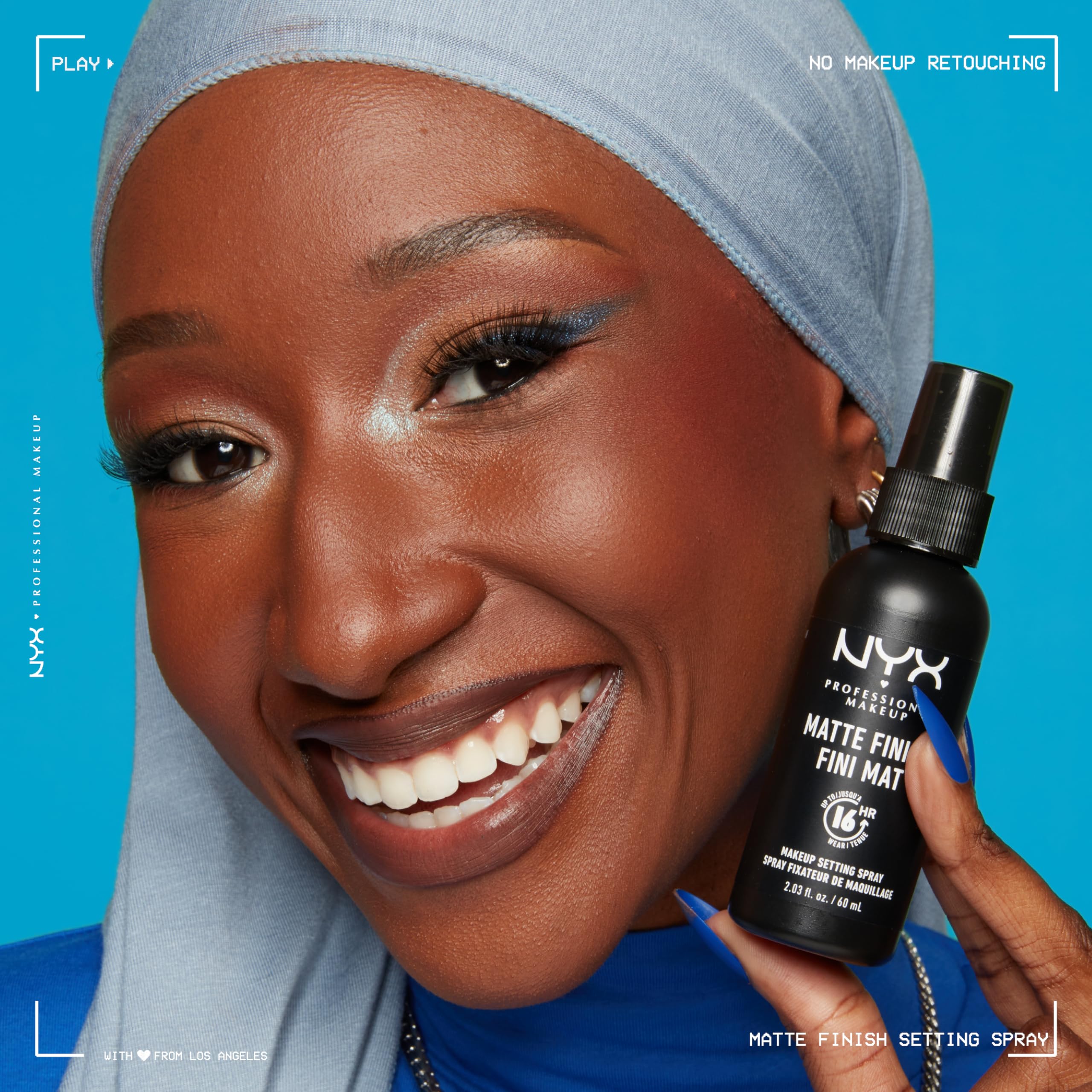 NYX PROFESSIONAL MAKEUP Makeup Setting Spray - Matte Finish, Long-Lasting Face Mist for up to 16HR Wear, Vegan Formula