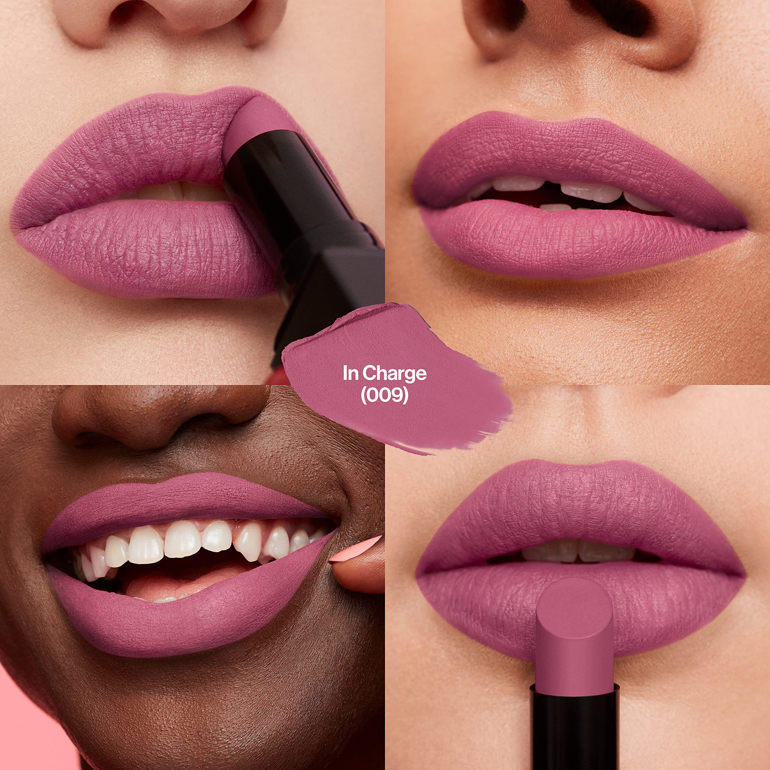 Revlon Lipstick, ColorStay Suede Ink, Built-in Primer, Infused with Vitamin E, Waterproof, Smudge-proof, Matte Color, 009 In Charge, 0.09 oz