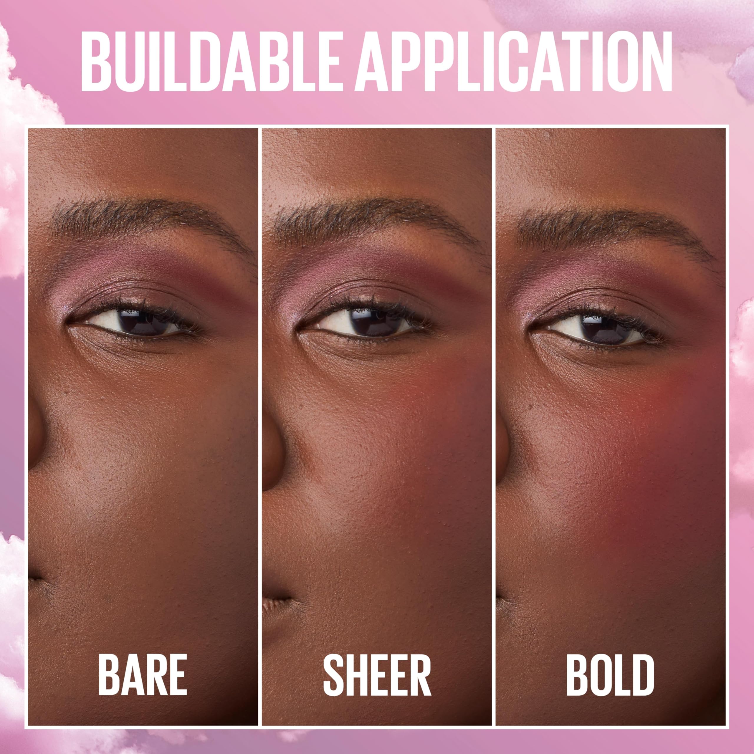 Maybelline Cloudtopia Blush for Cheeks and Lip Mousse, Ultra-Vivid, Pigmented Formula for Up to 14HR of Blush and Lip Makeup Color, Ethereal Rouge, 1 Count