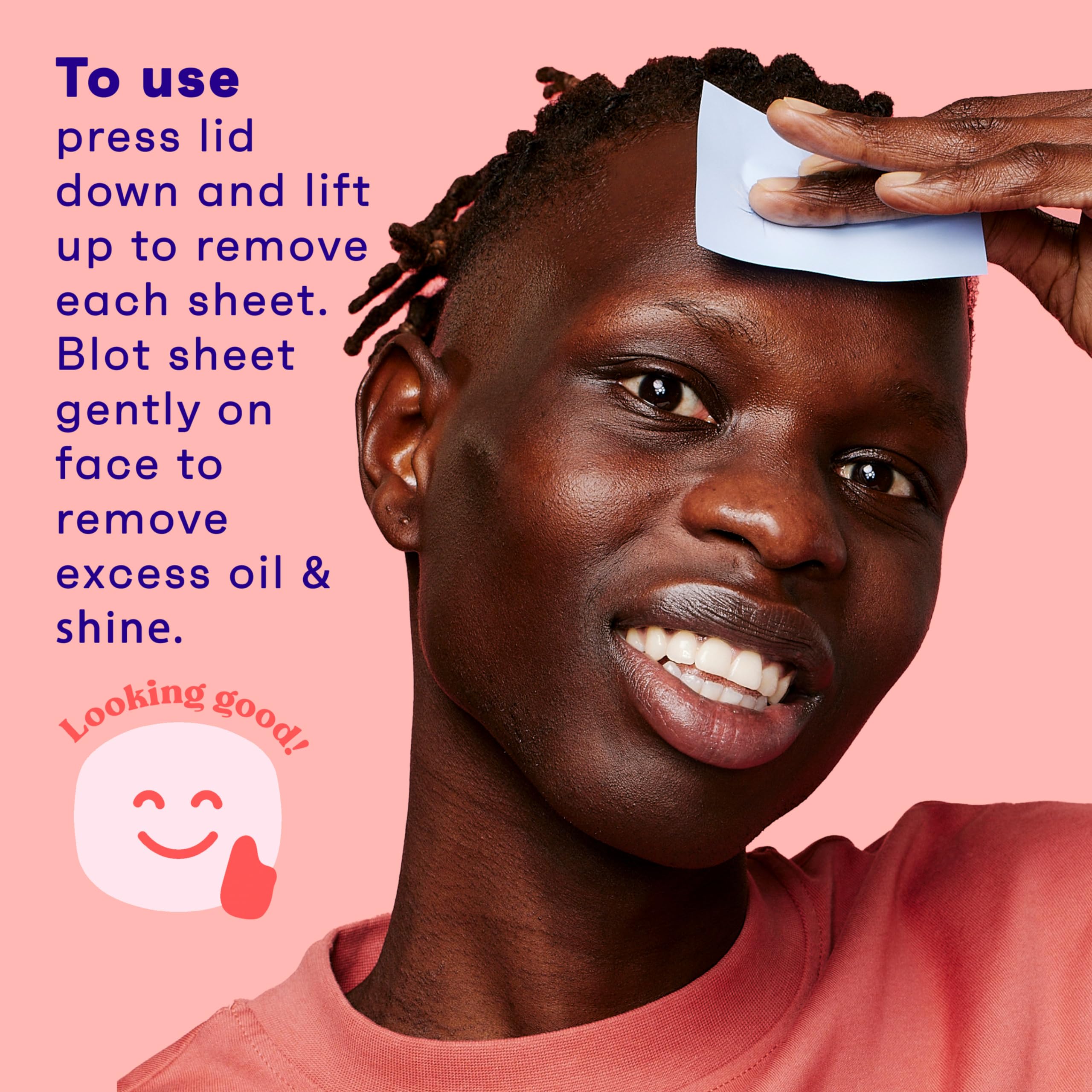 Clean & Clear Essentials Oil Absorbing Sheets, Portable Blotting Papers for Shine Control on the Face & Nose, Blotting Sheets Instantly Remove Excess Oil Without Smudging Makeup, 6 Pack