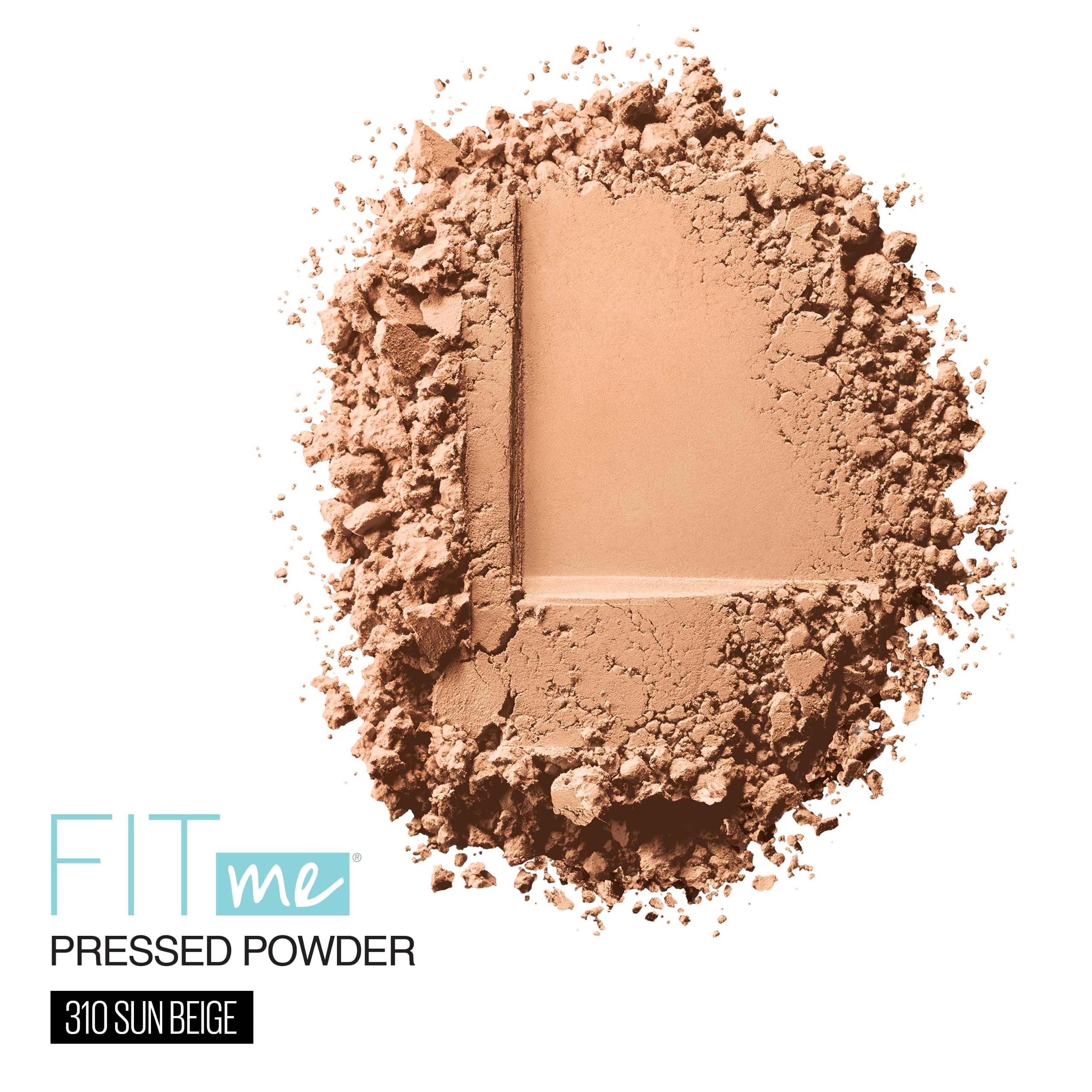 Maybelline Fit Me Matte + Poreless Pressed Face Powder Makeup & Setting Powder, Sun Beige, 1 Count