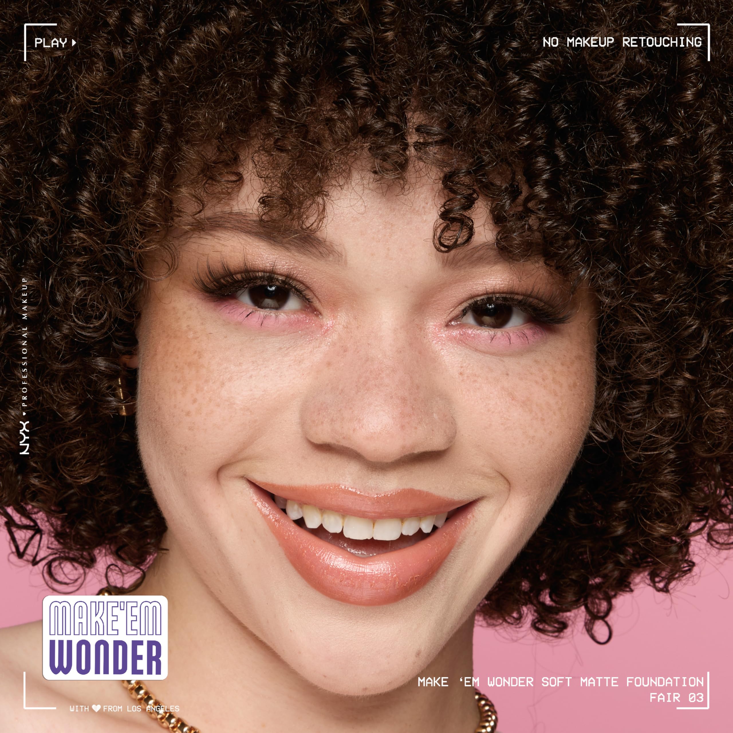 NYX PROFESSIONAL MAKEUP Make 'Em Wonder Liquid Foundation, 24HR Foundation Makeup With A Soft Matte Finish, Buildable Full Coverage - 03 Fair