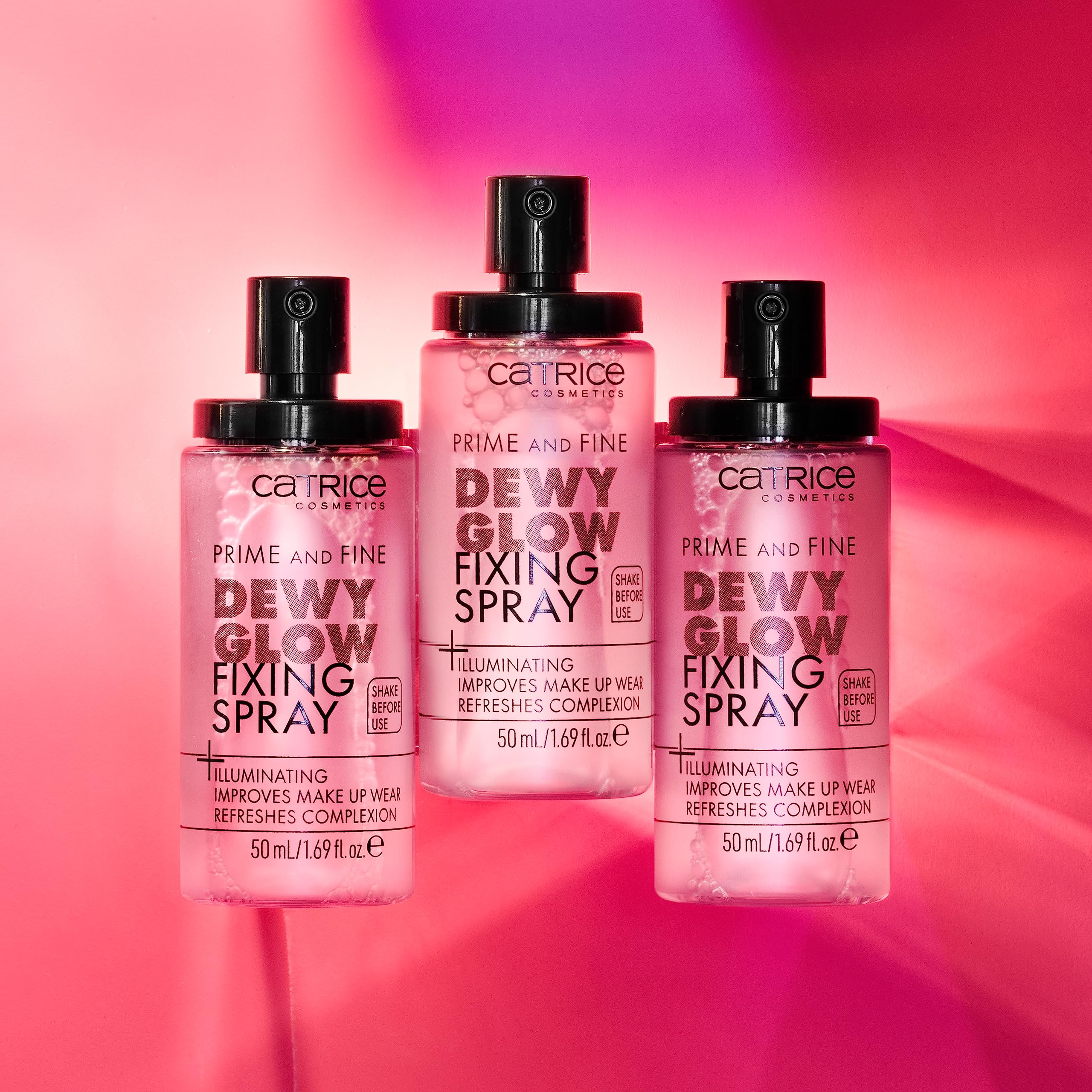 Catrice | Prime & Fine Illuminating Dewy Glow Spray | Transparent and Fast Drying Fixing Spray| Paraben Free & Vegan | Cruelty Free (Pack of 1)
