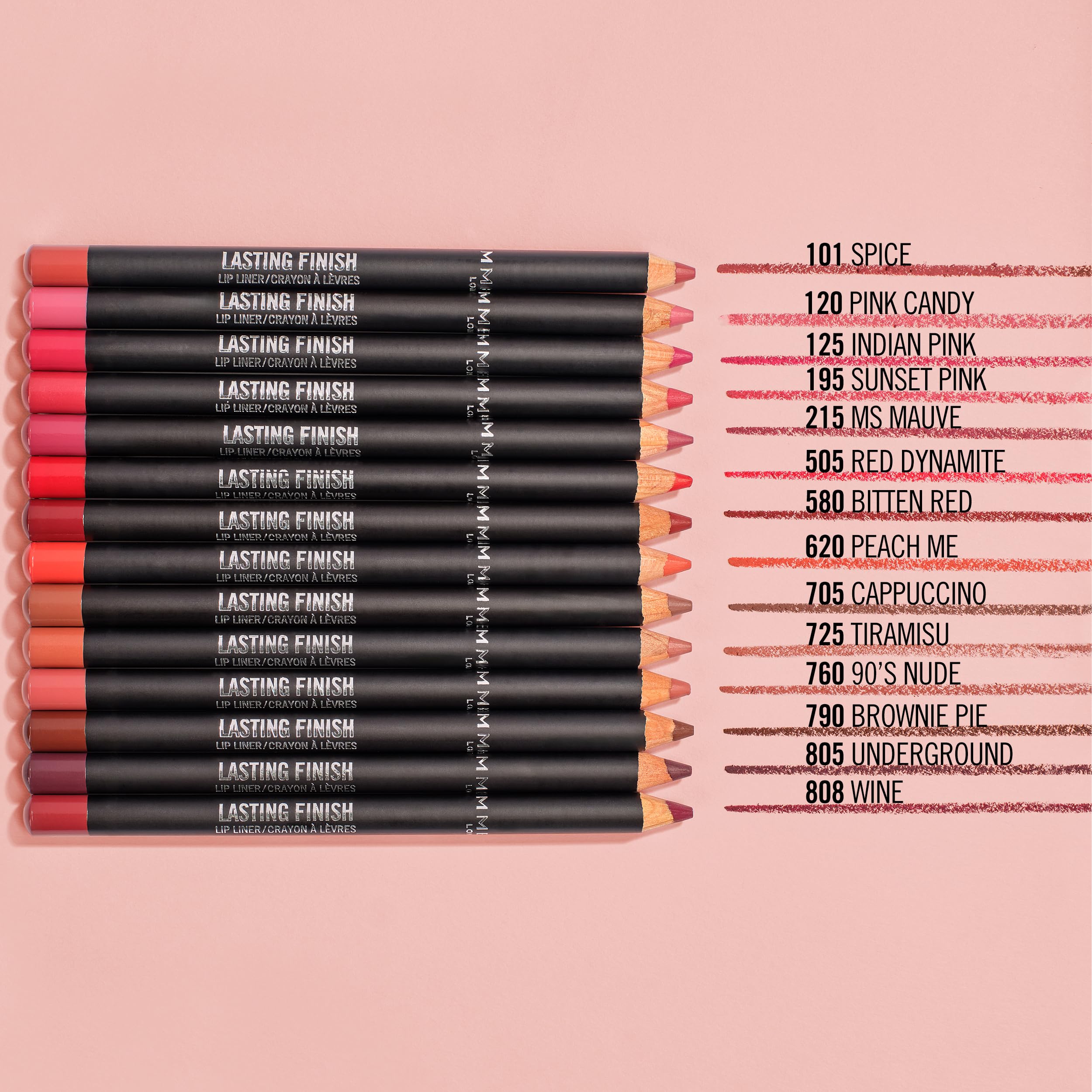Rimmel Lasting Finish 8HR Soft Lip Liner Pencil - Vibrant, Blendable Formula to Lock Lipstick in Place for 8 Hours - 505 Red Dynamite, .04oz