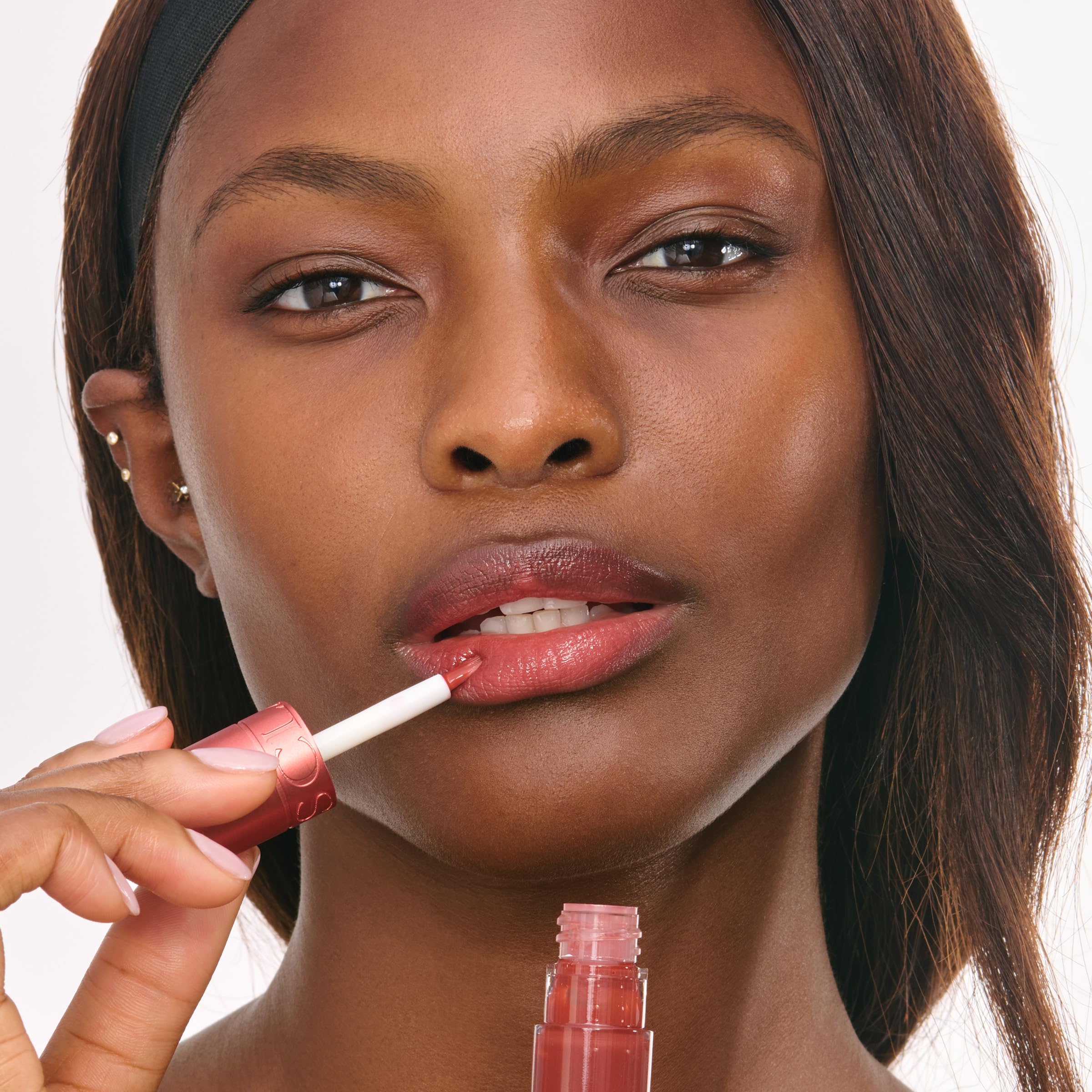 Clarins Water Lip Stain | Buildable Matte Finish | Kiss Proof, Transfer-Proof, Lightweight and Long Lasting | Contains Hyaluronic Acid | 0.2 Fluid Ounces, 13 Nude Water