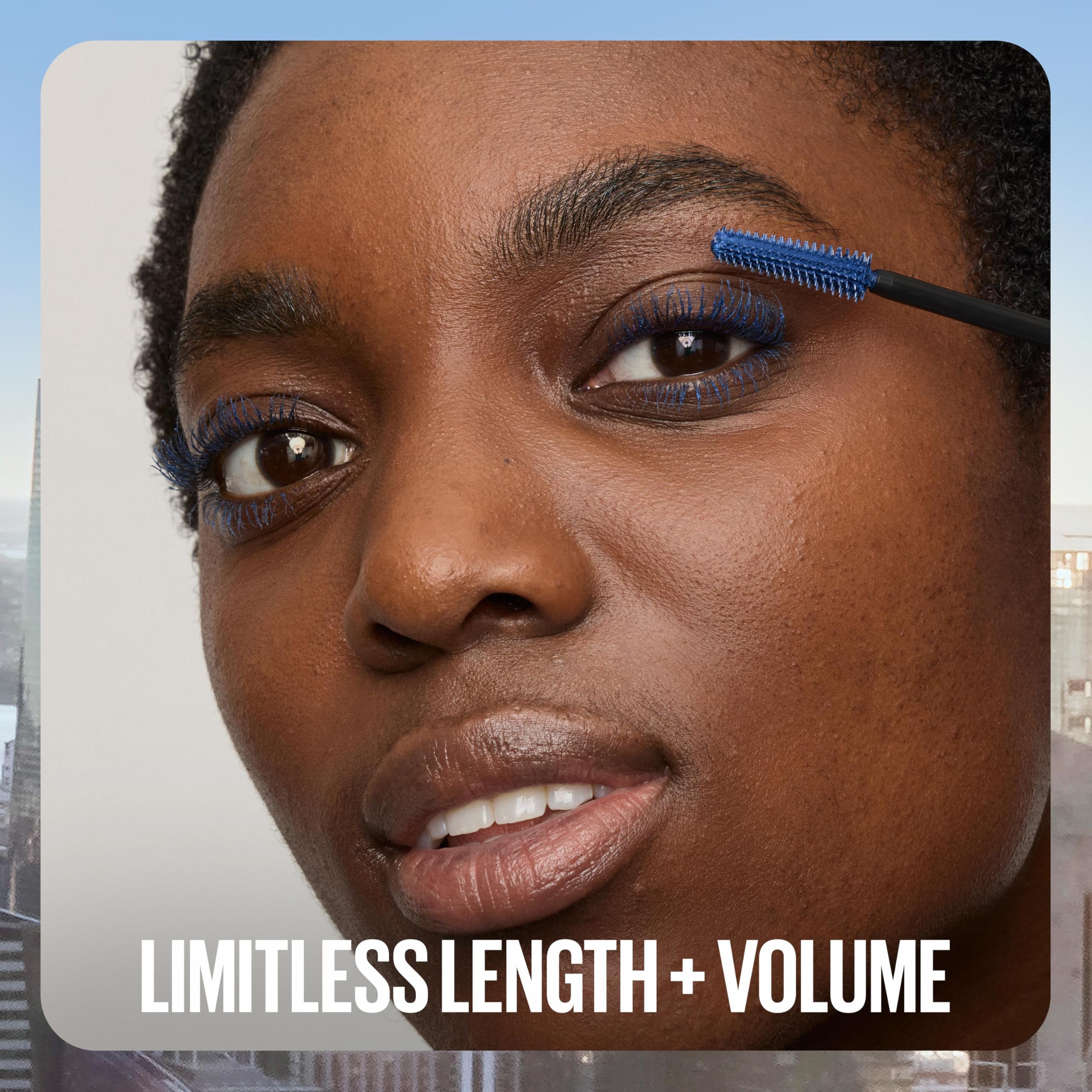 Maybelline Lash Sensational Sky High Mascara Makeup, Volumizing, Lengthening, Defining, Curling, Multiplying, Buildable, Washable Formula, Navy Records, 1 Count