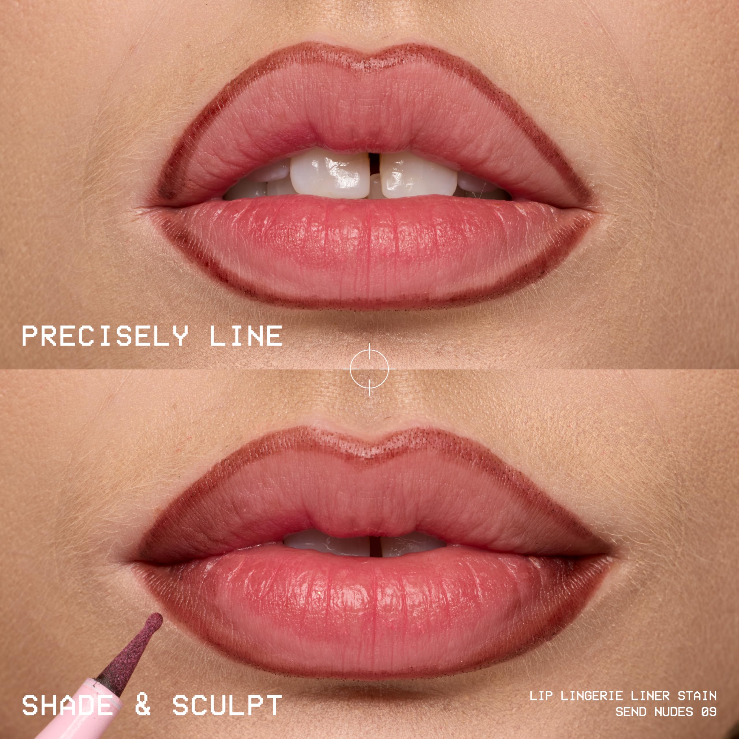 NYX PROFESSIONAL MAKEUP Lip Lingerie Liner Stain, Seamless Make Up with All-Day Color, Waterproof Lip Stain Finish - Naughty Nude (Warm Nude)