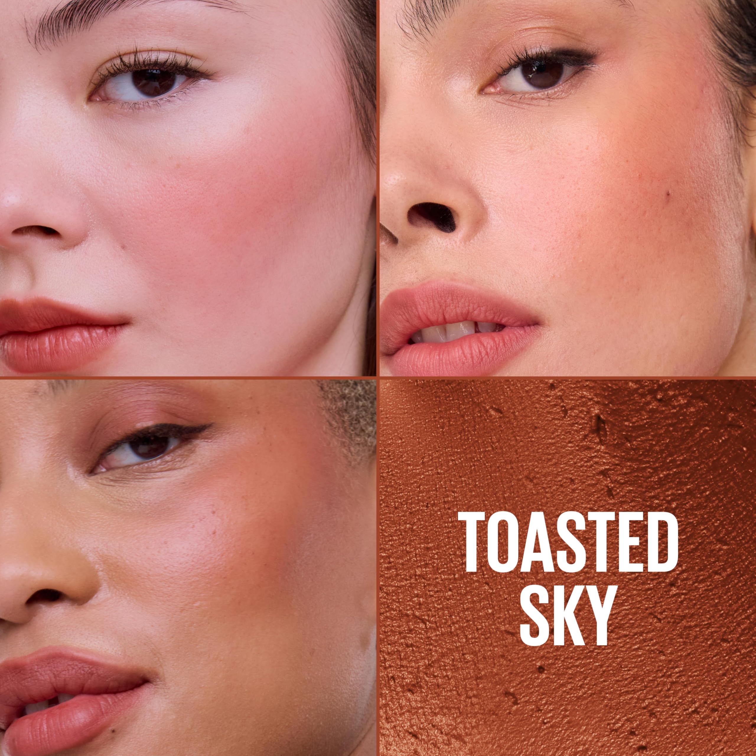 Maybelline Cloudtopia Blush for Cheeks and Lip Mousse, Ultra-Vivid, Pigmented Formula for Up to 14HR of Blush and Lip Makeup Color, Toasted Sky, 1 Count