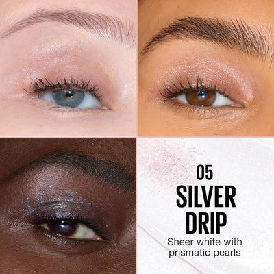 MAYBELLINE Shadow Drip Eye Tint Liquid Eyeshadow, High-Impact, Lightweight Shimmer Eye Shadow with Up To 16HR Wear, Silver Drip, 1 Count