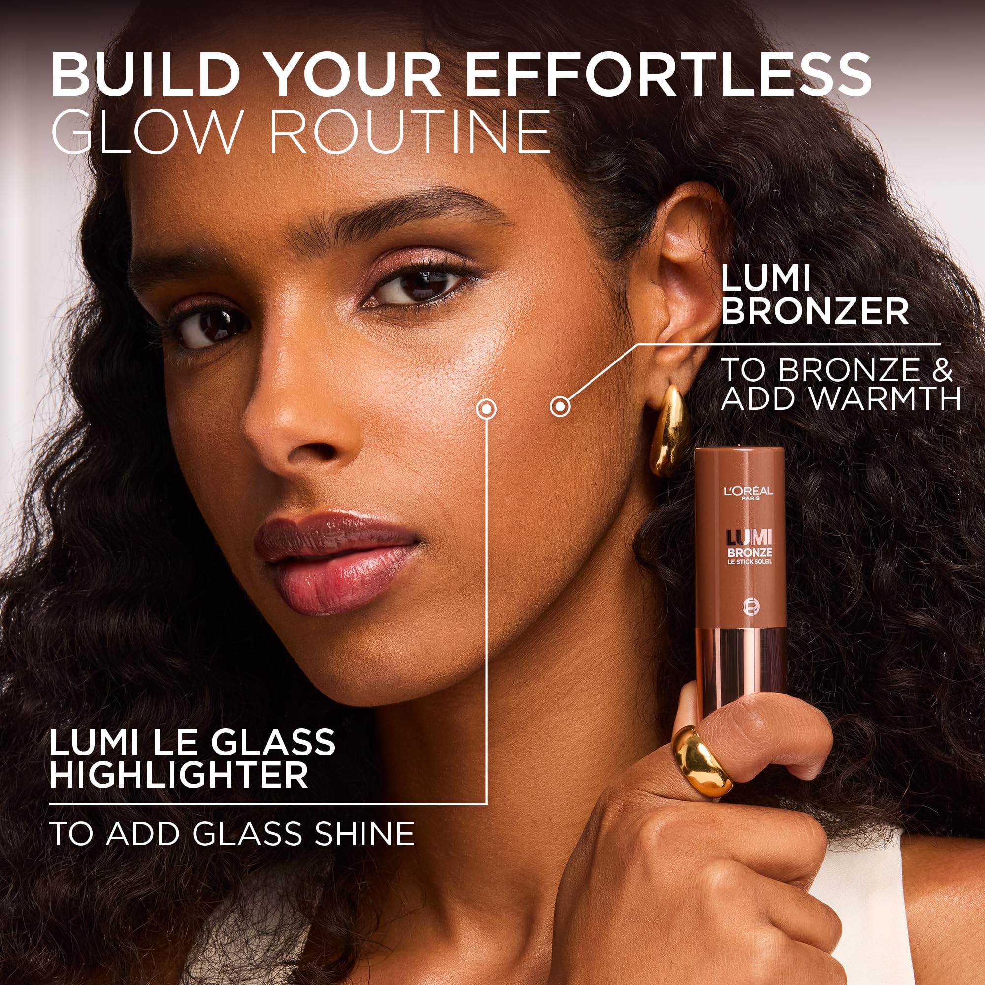 L'Oreal Paris Lumi Bronze Le Stick Soleil Bronzer Stick, Cream-To-Powder Bronzer For A Sunkissed Face Makeup Glow, 110 Toasted Sunlight