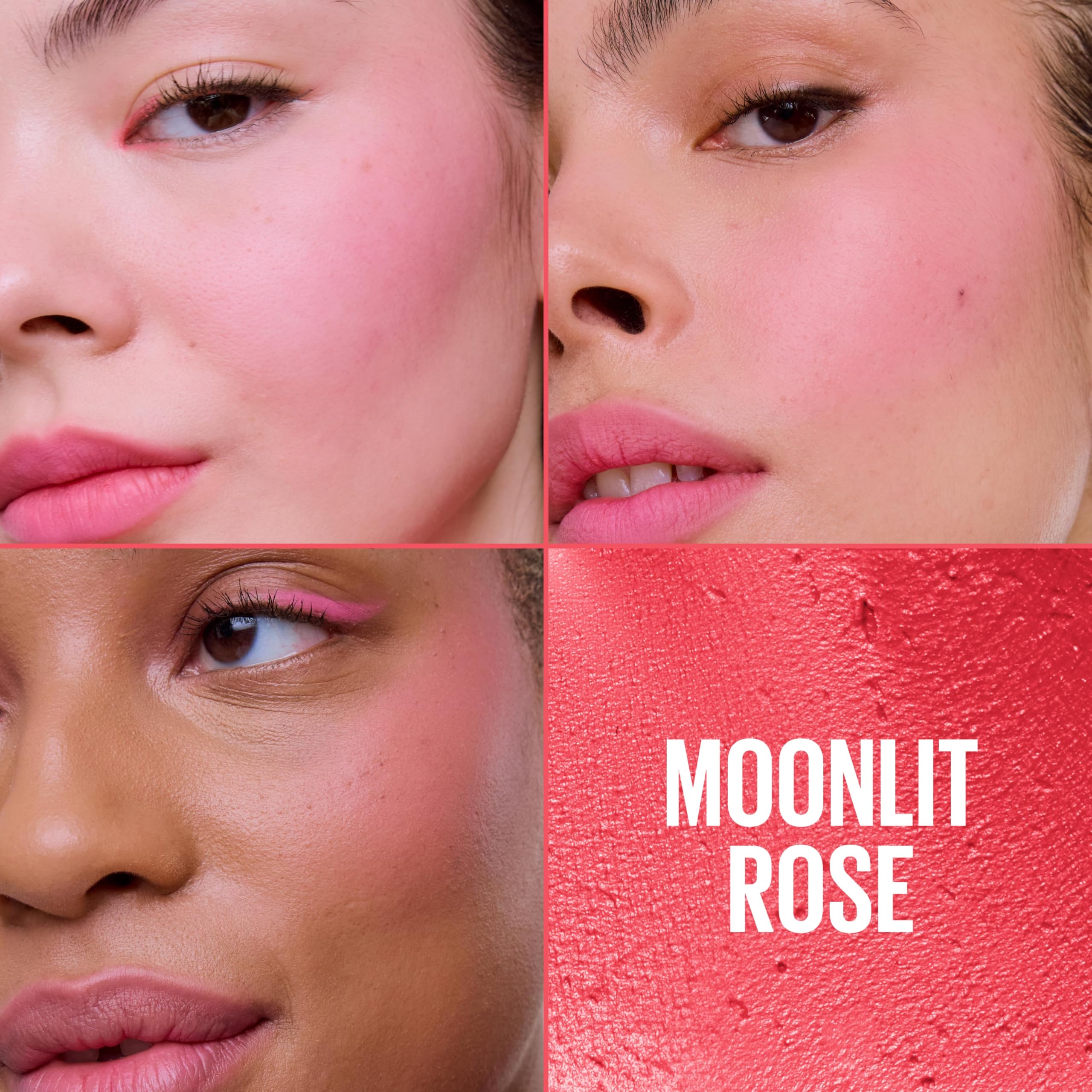 Maybelline Cloudtopia Blush for Cheeks and Lip Mousse, Ultra-Vivid, Pigmented Formula for Up to 14HR of Blush and Lip Makeup Color, Moonlit Rose, 1 Count