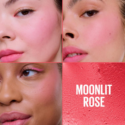 Maybelline Cloudtopia Blush for Cheeks and Lip Mousse, Ultra-Vivid, Pigmented Formula for Up to 14HR of Blush and Lip Makeup Color, Moonlit Rose, 1 Count