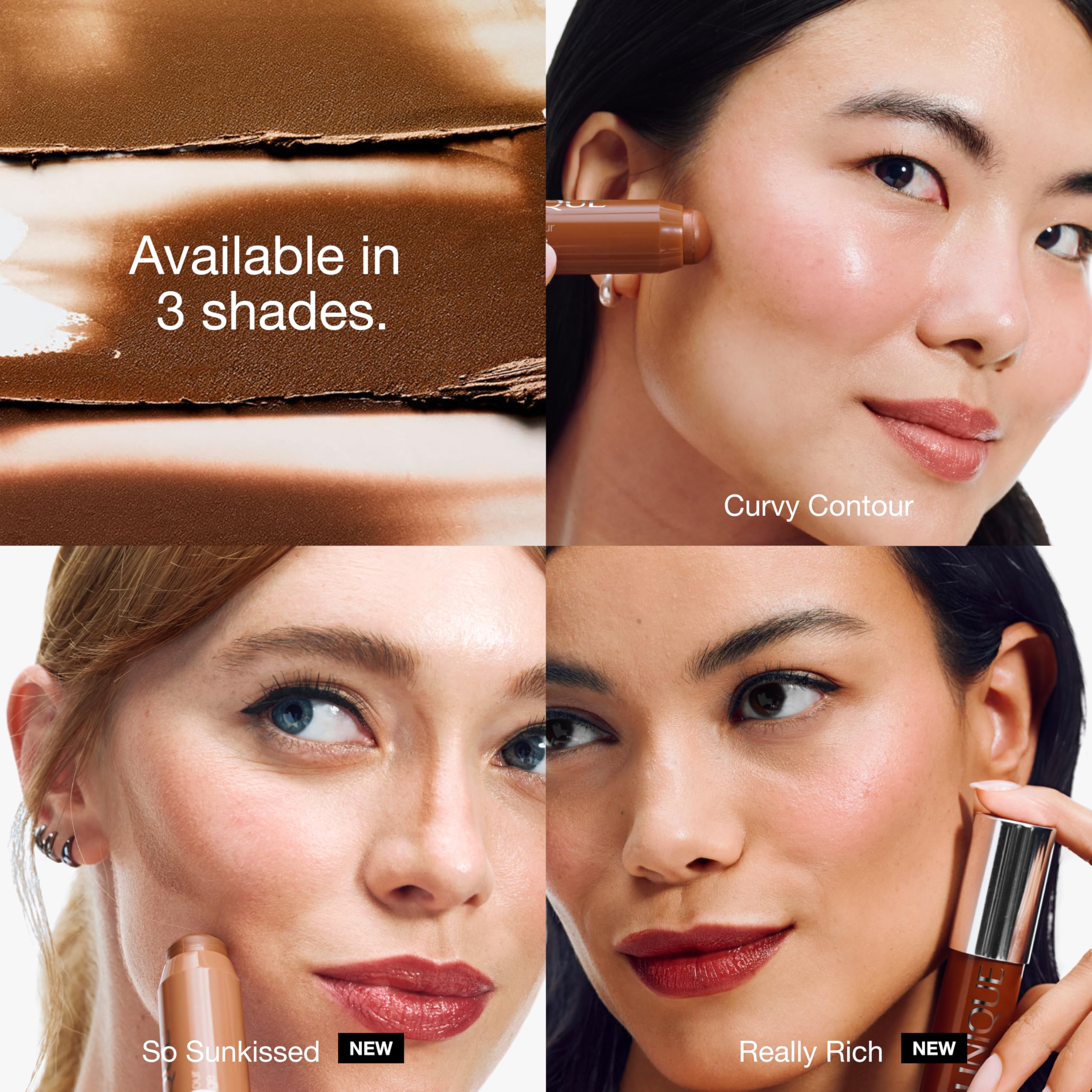 Clinique Chubby Stick Sculpting Contour For All Skin Types | Cream Formula | Buildable Dimension | Natural Matte Finish, So Sunkissed