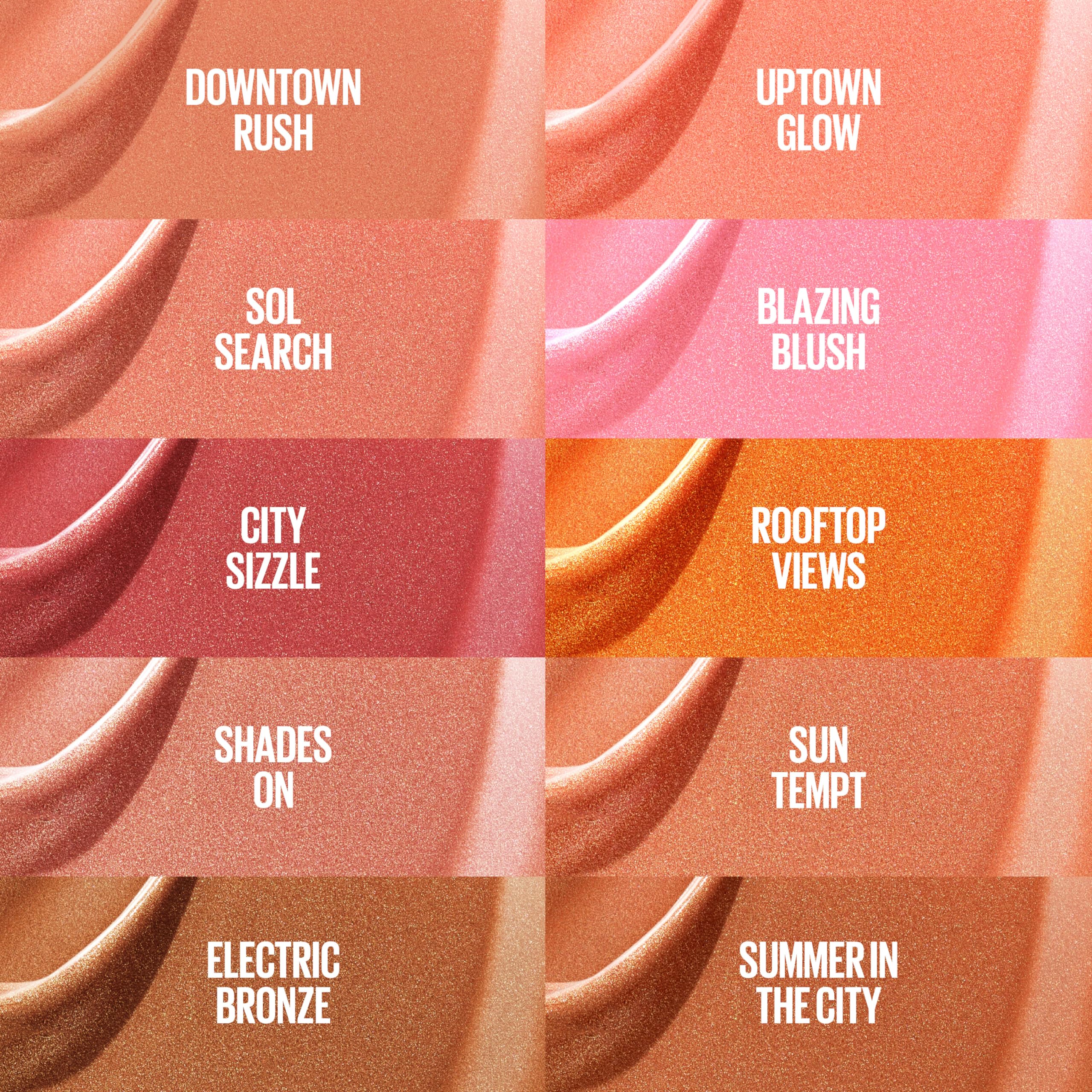 Maybelline Sunkisser Multi-Use Liquid Blush and Bronzer, Blendable, Longwear, Glowy Make Up, Uptown Glow, 1 Count